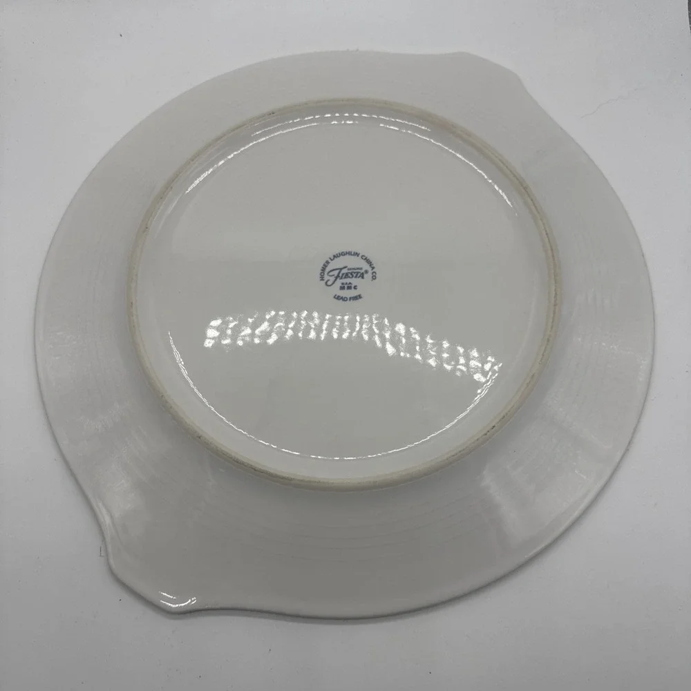 Fiesta Round Serving Tray Holiday Holly Red Ribbon Excellent First Quality New